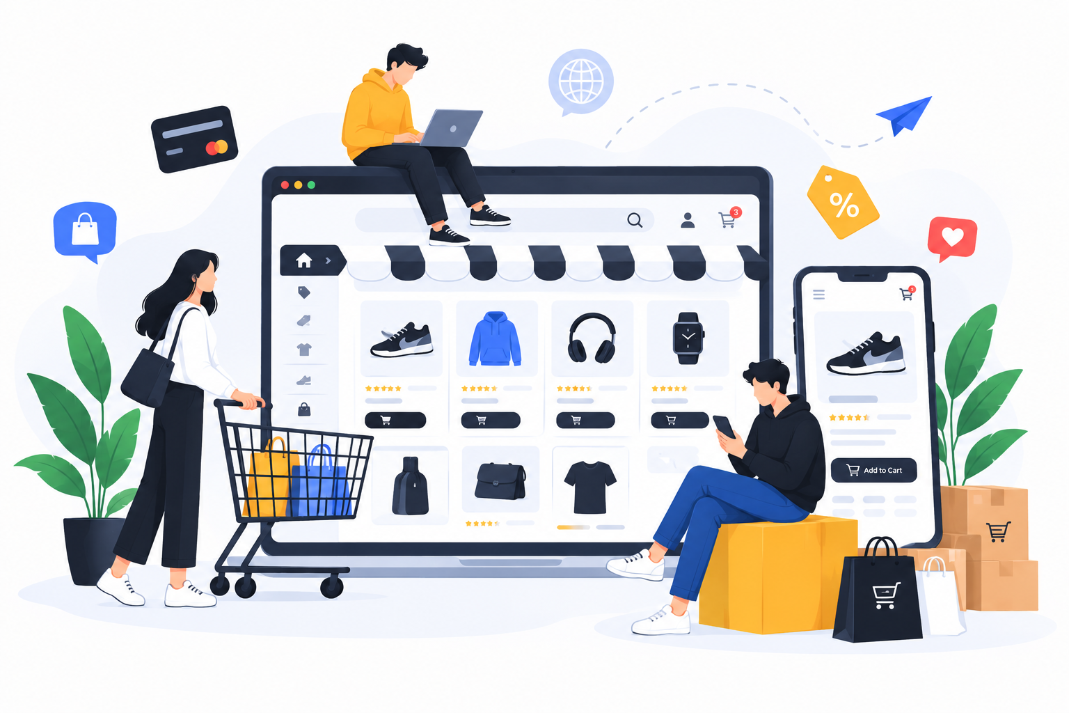 Ecommerce Development Illustration