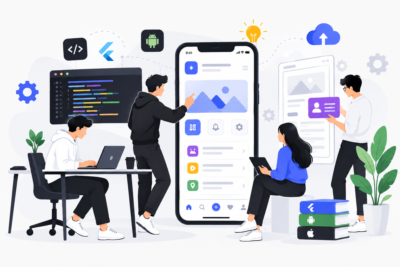 Mobile App Development Illustration