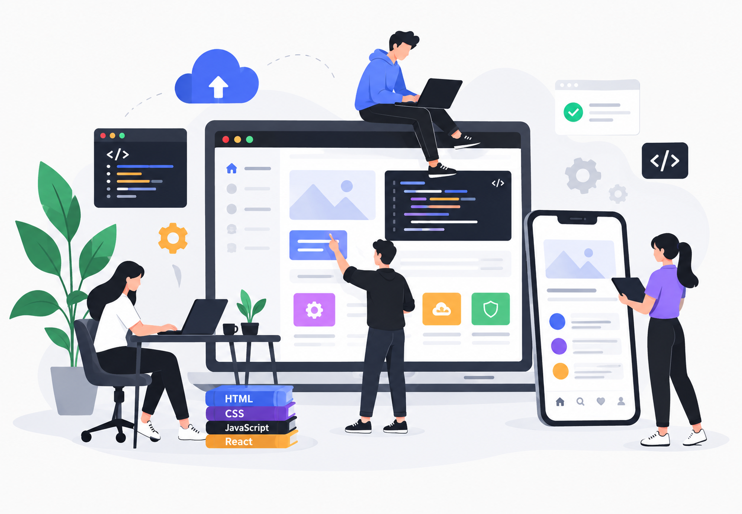 Custom Software Development Illustration